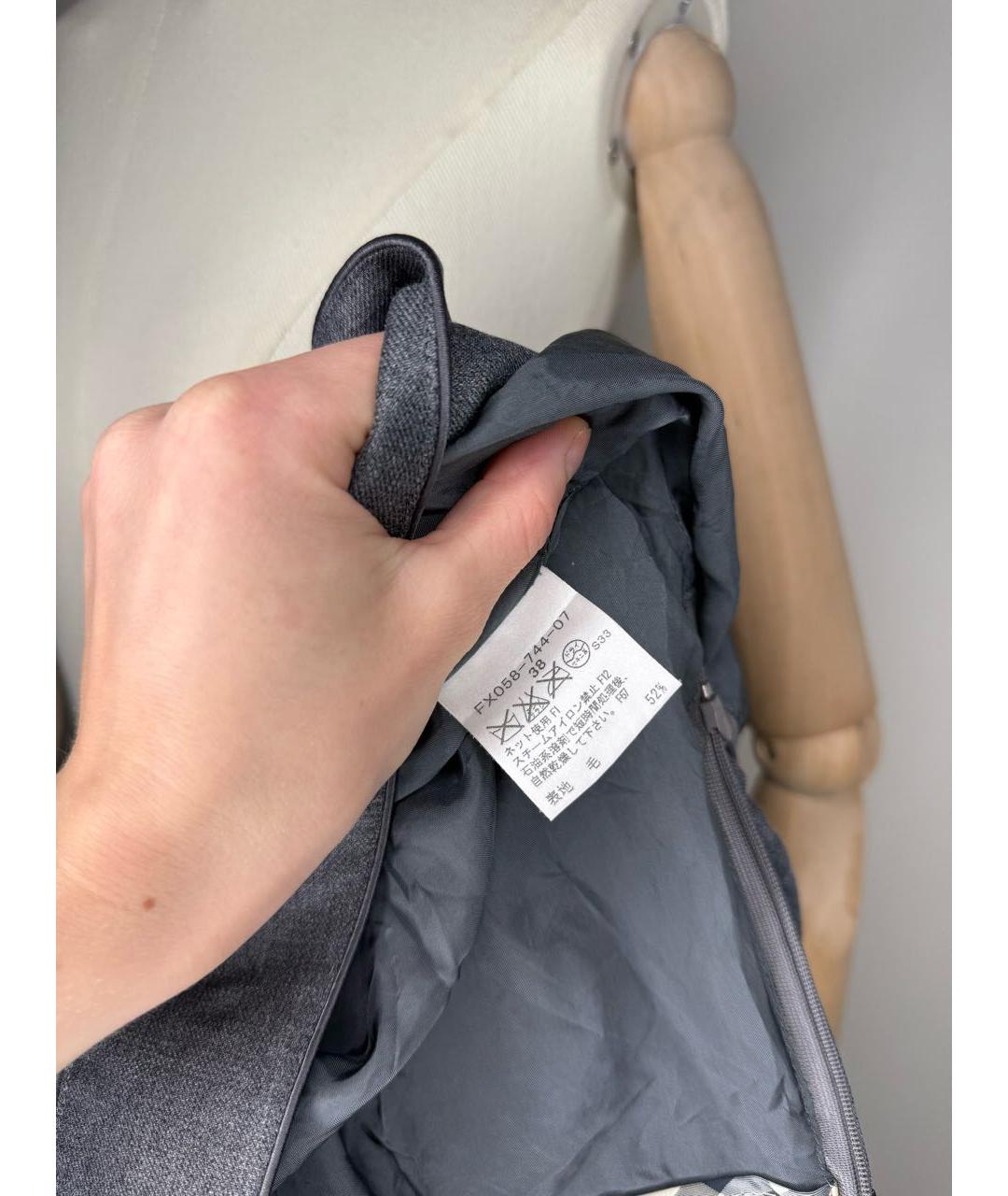 BURBERRY Серая юбка мини, фото 8