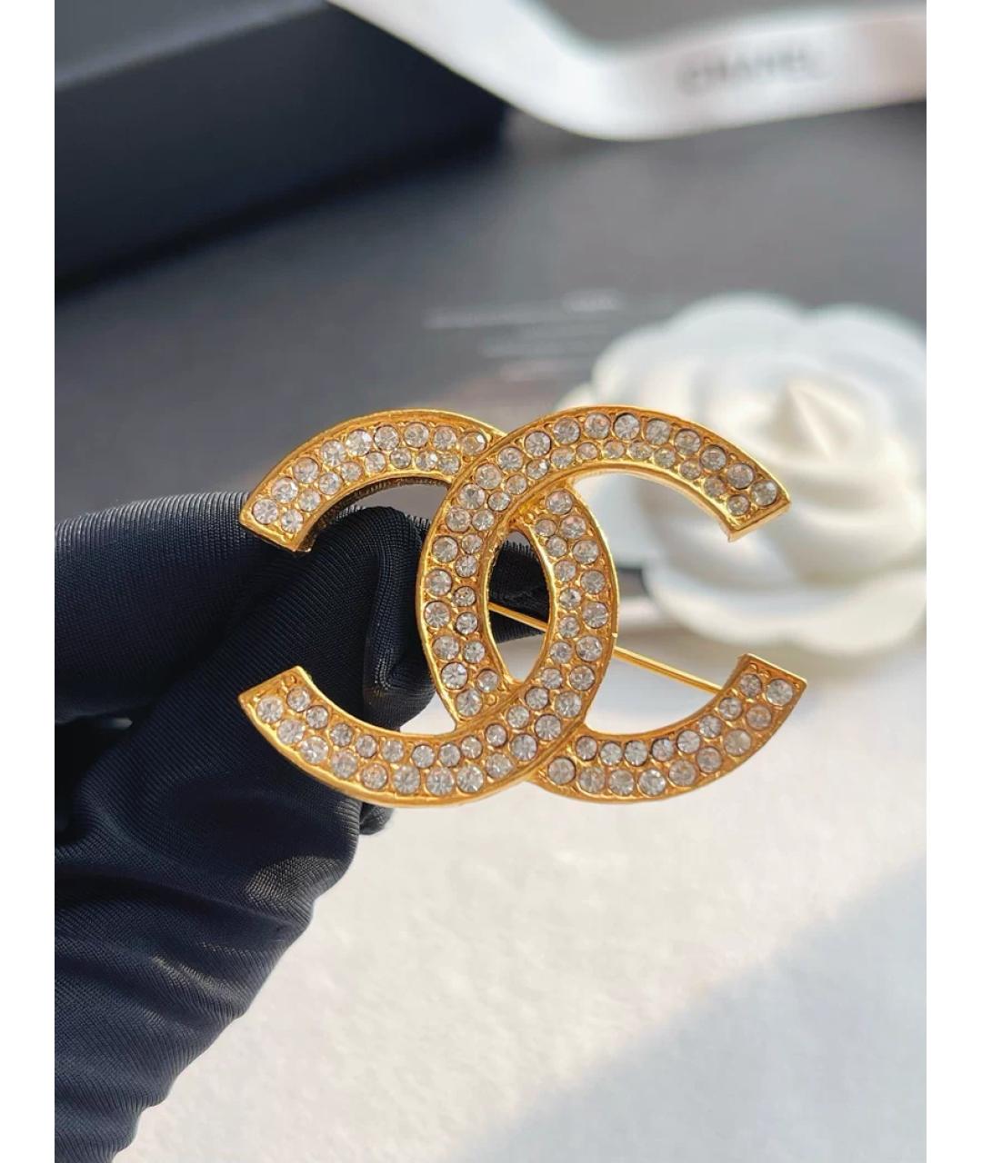 CHANEL Золотая металлическая булавка / брошь, фото 4