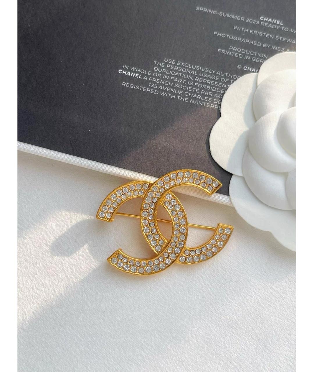 CHANEL Золотая металлическая булавка / брошь, фото 5
