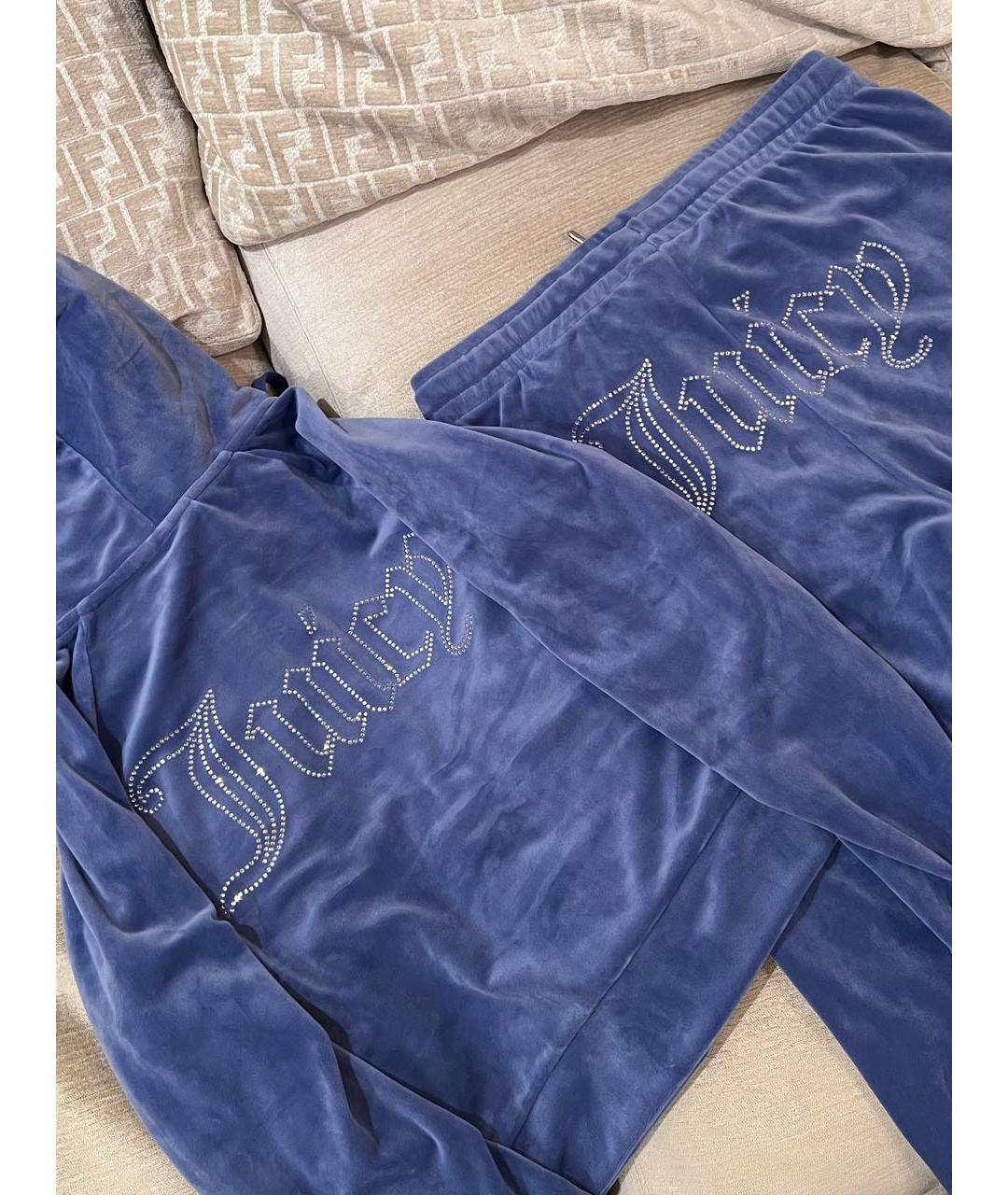 JUICY COUTURE Синий велюровый спортивные костюмы, фото 2
