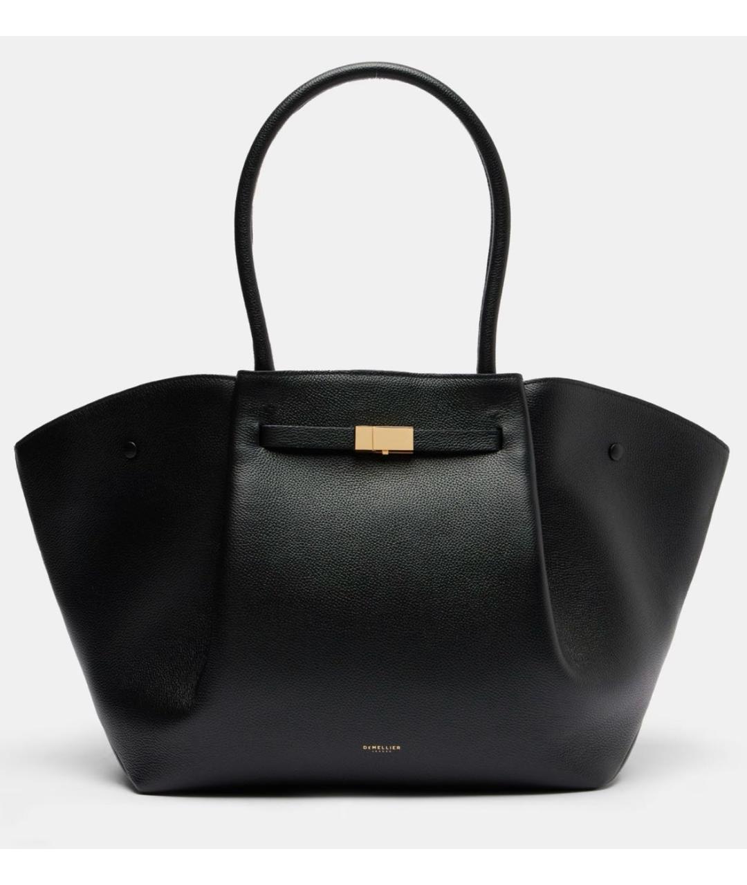 DEMELLIER Черная кожаная сумка тоут, фото 3
