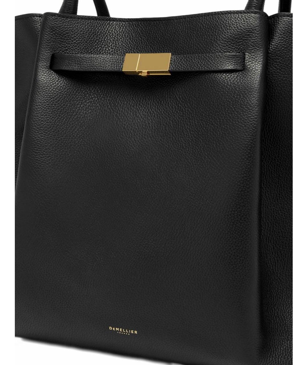 DEMELLIER Черная кожаная сумка тоут, фото 5