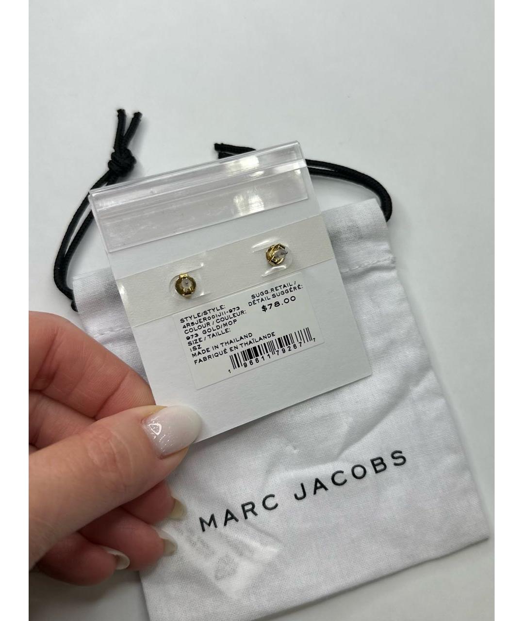 MARC JACOBS Золотые металлические серьги, фото 3