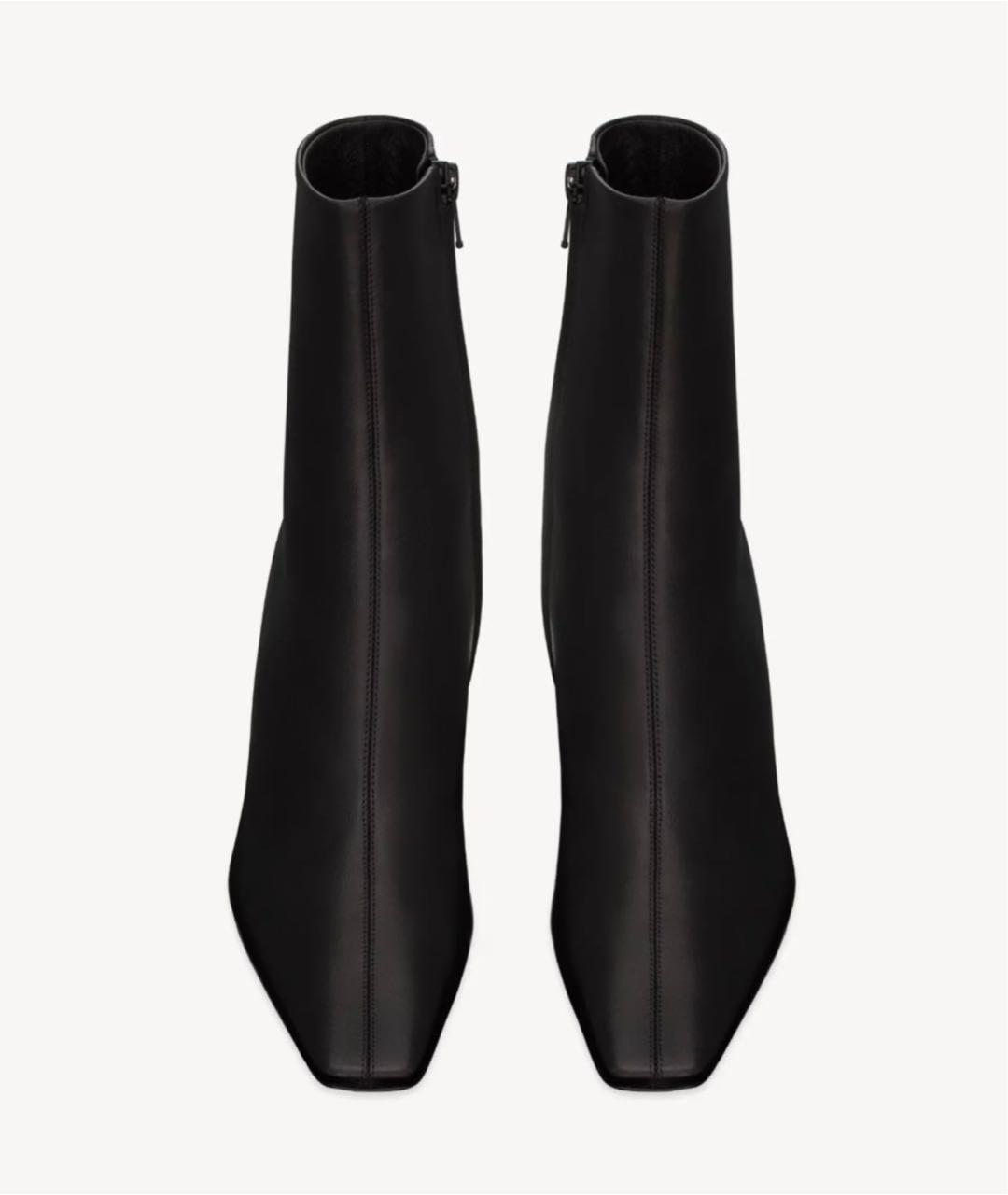 SAINT LAURENT Черные кожаные ботильоны, фото 2