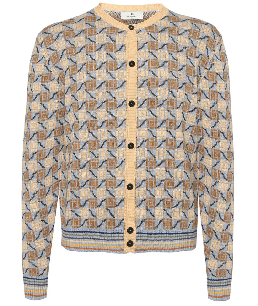 ETRO Коричневый хлопковый кардиган, фото 1