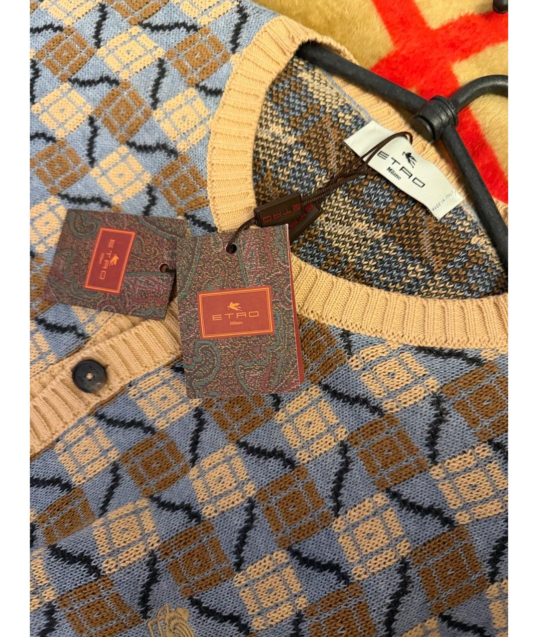 ETRO Коричневый хлопковый кардиган, фото 3