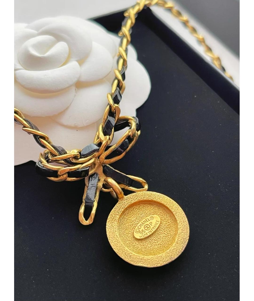 CHANEL Золотая металлическая подвеска, фото 3