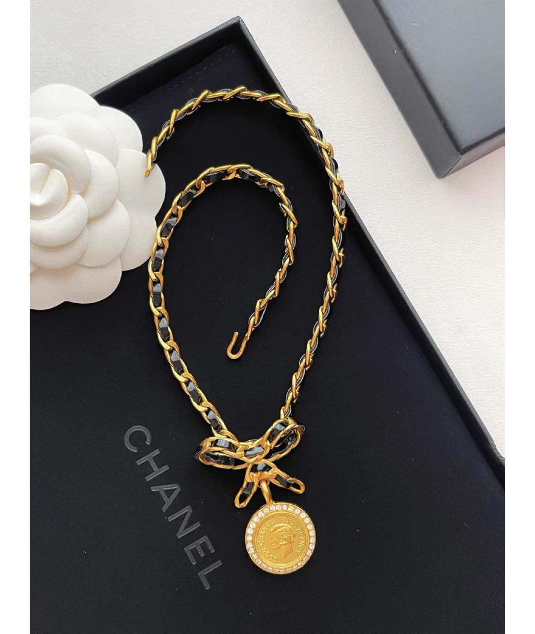 CHANEL Золотая металлическая подвеска, фото 5