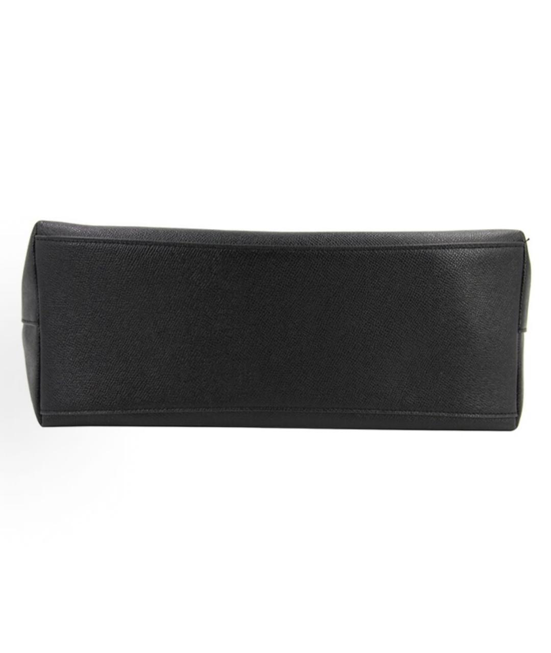 COACH Черная кожаная сумка тоут, фото 4