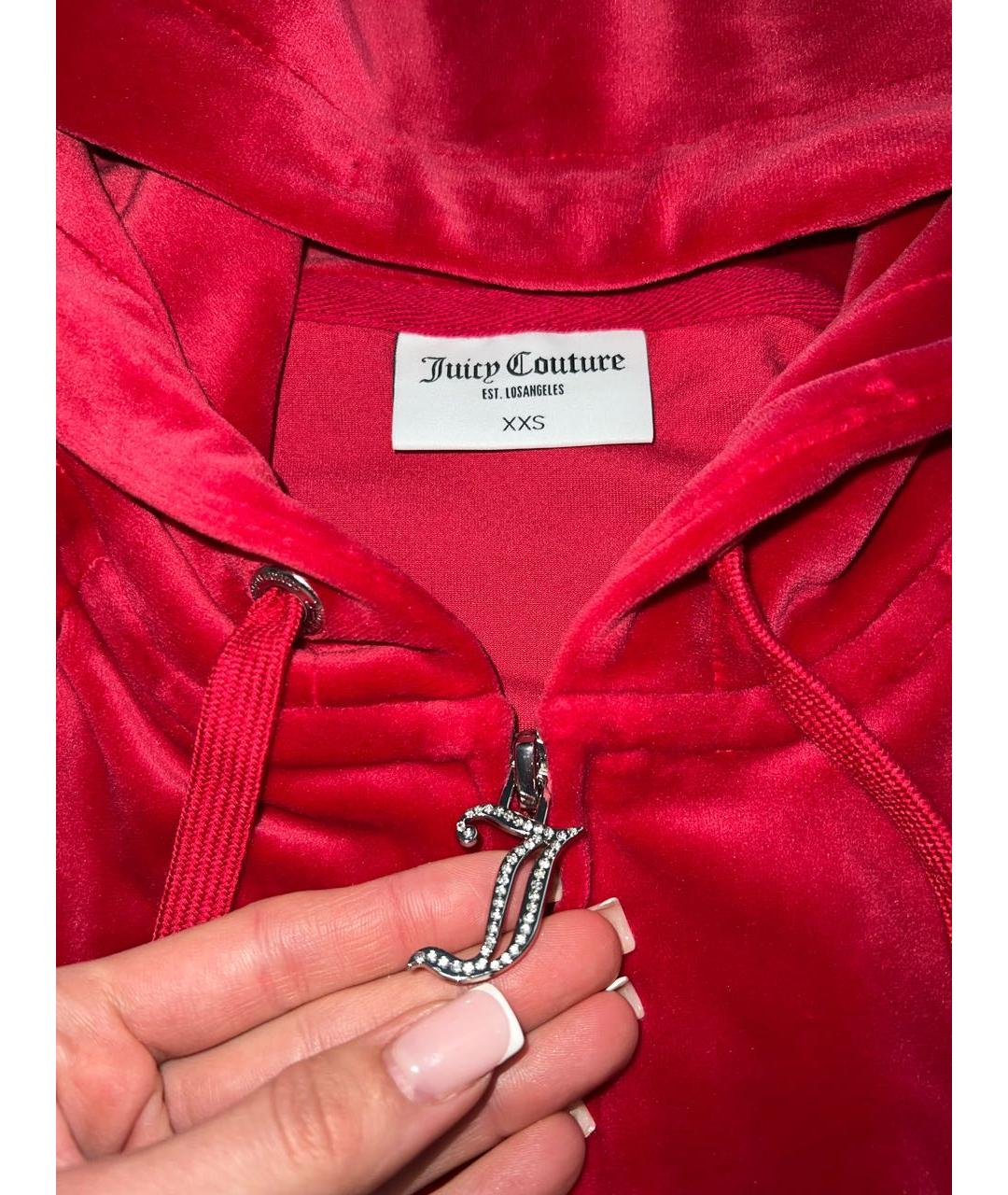 JUICY COUTURE Красный велюровый спортивные костюмы, фото 5