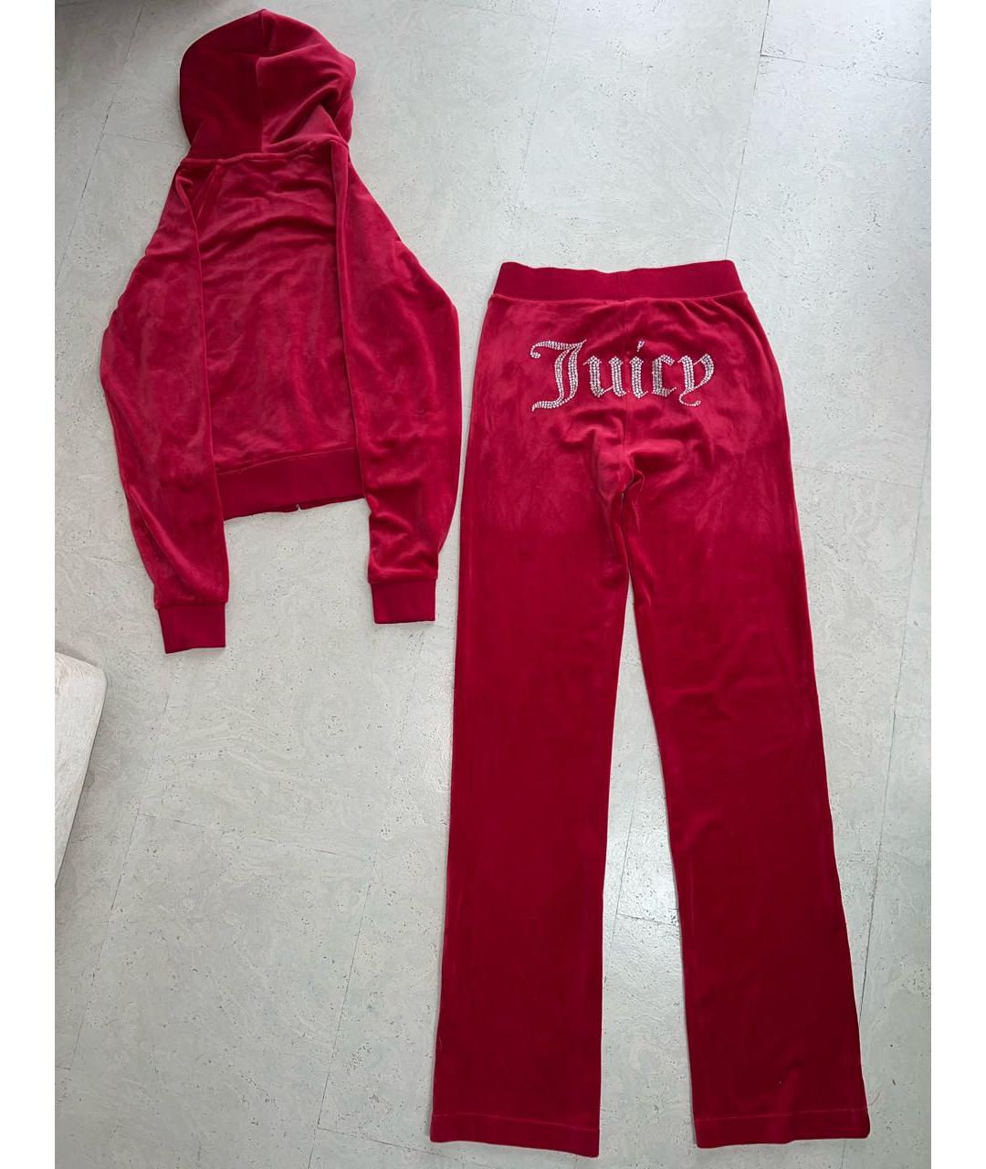 JUICY COUTURE Красный велюровый спортивные костюмы, фото 3