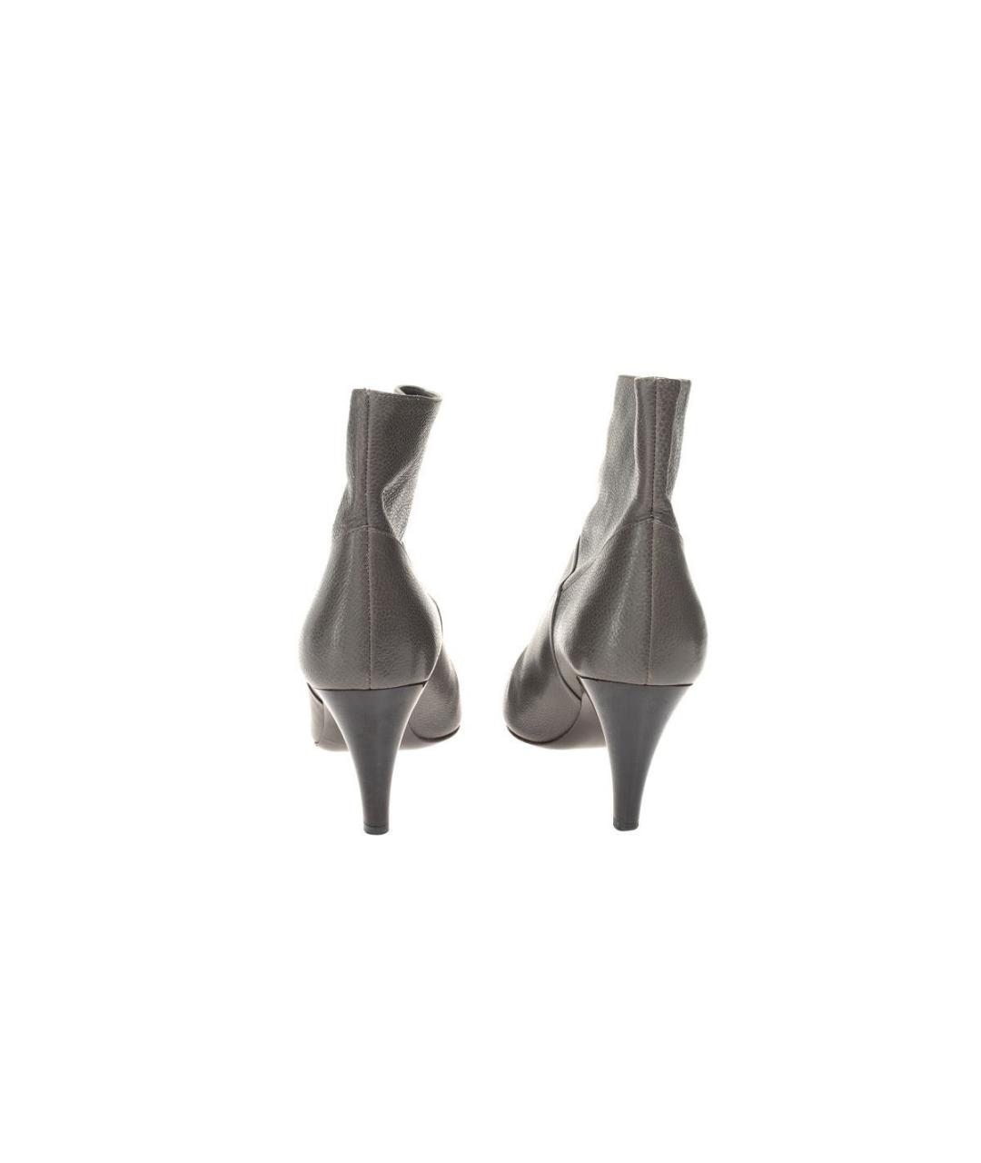 CHANEL Серые кожаные ботильоны, фото 4
