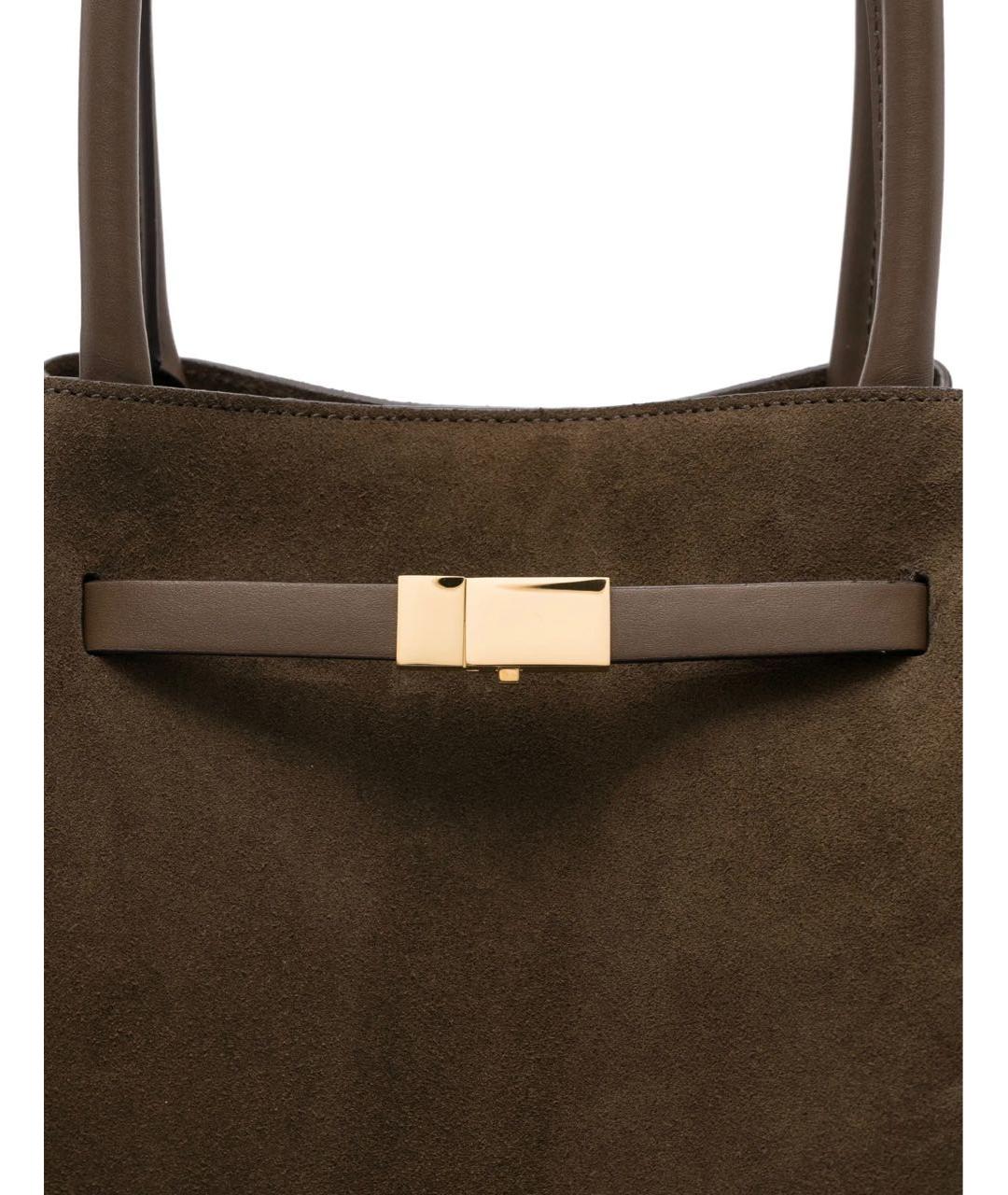 DEMELLIER Коричневая замшевая сумка тоут, фото 4