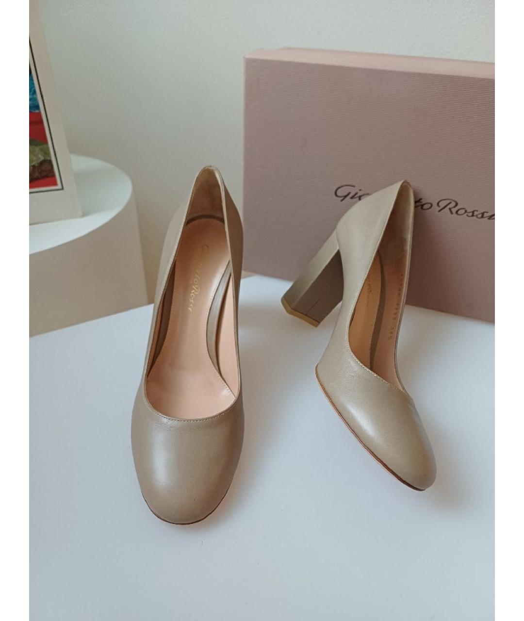 GIANVITO ROSSI Серые кожаные туфли, фото 5