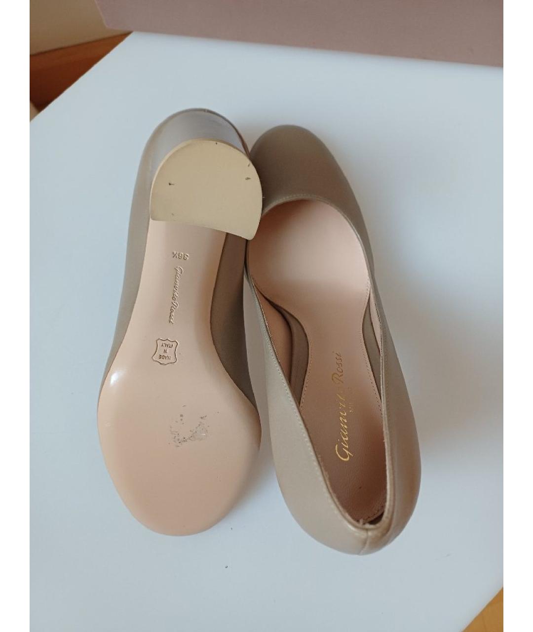 GIANVITO ROSSI Серые кожаные туфли, фото 9