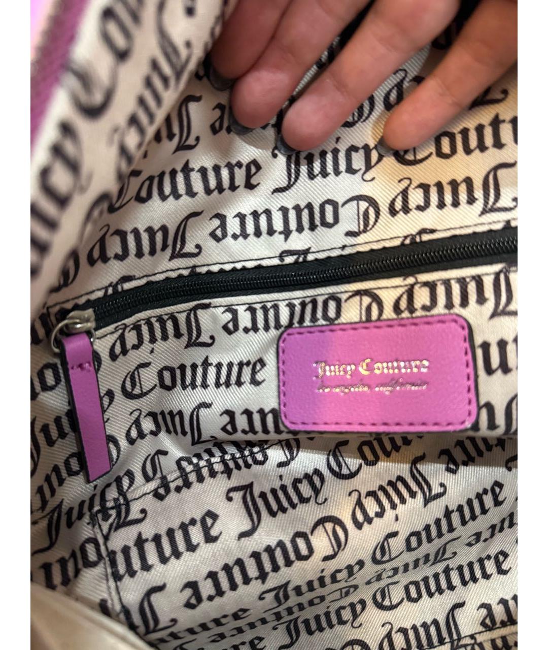 JUICY COUTURE Розовая дорожная/спортивная сумка из искусственной кожи, фото 4