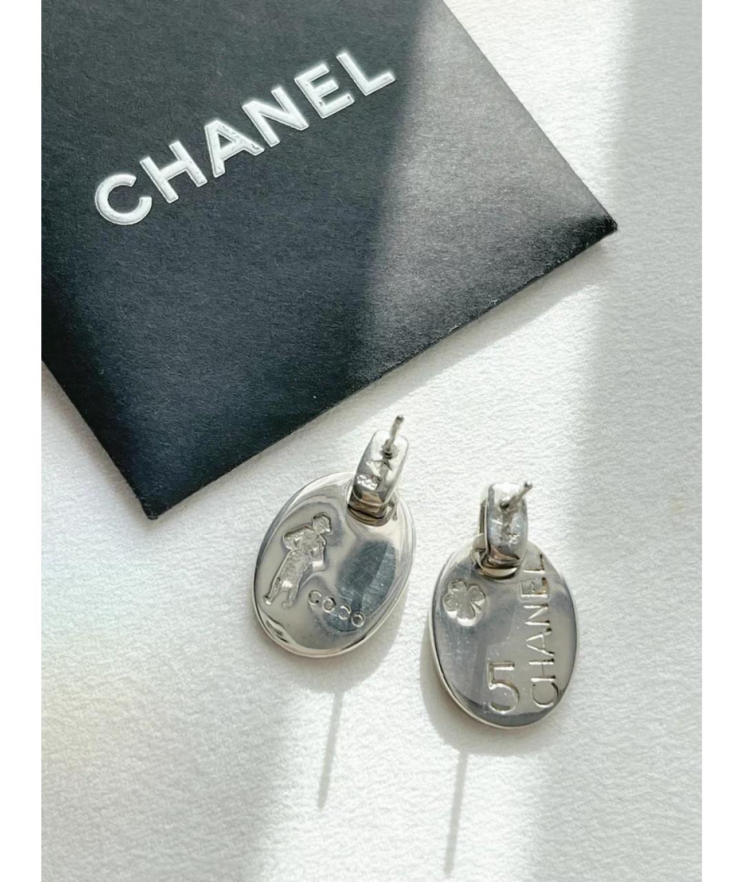 CHANEL Серебряные серебряные серьги, фото 2