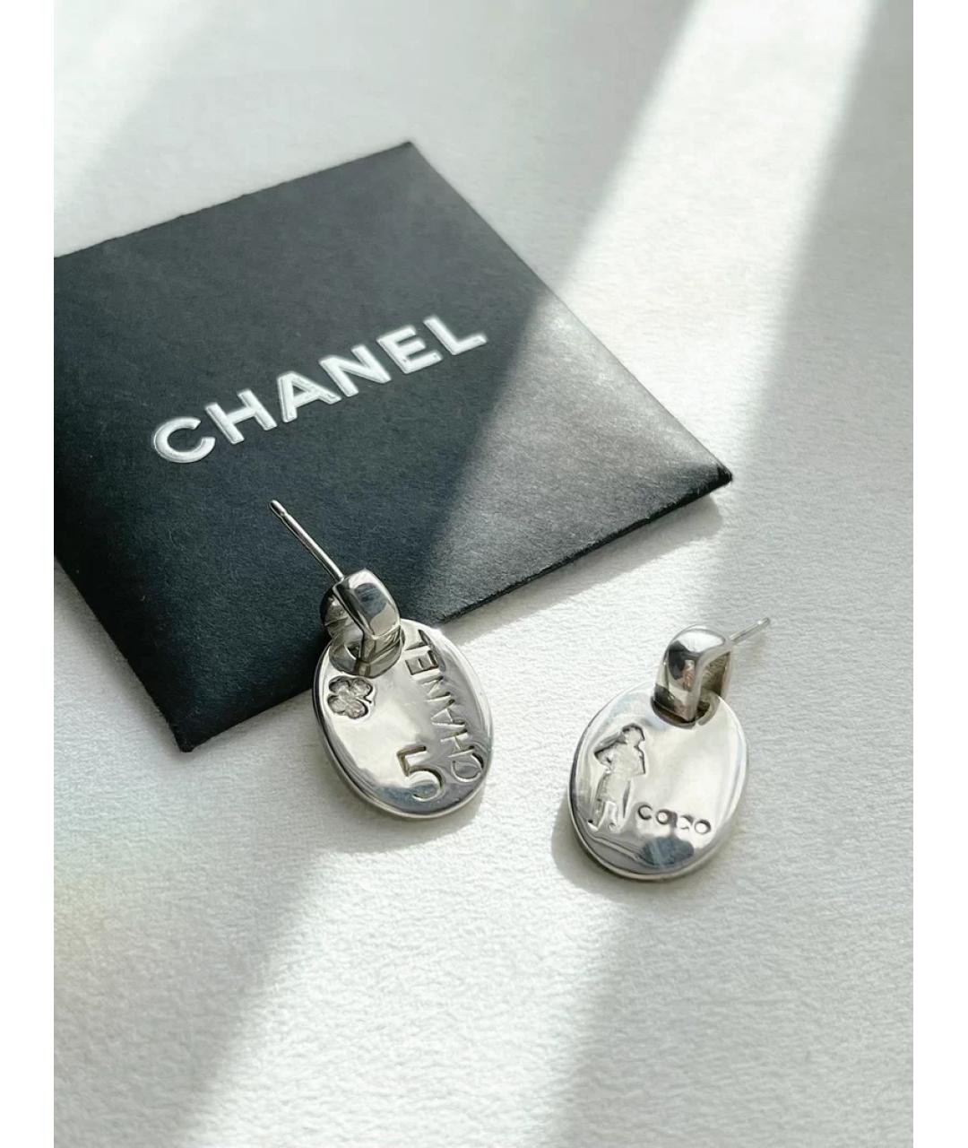 CHANEL Серебряные серебряные серьги, фото 4