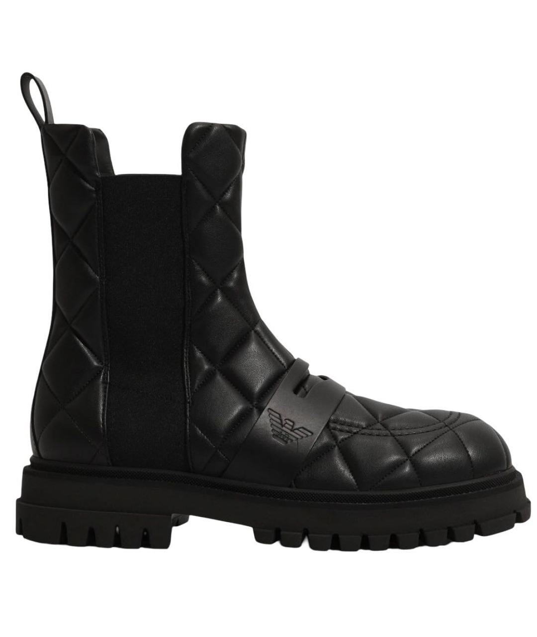 EMPORIO ARMANI Черные высокие ботинки, фото 9