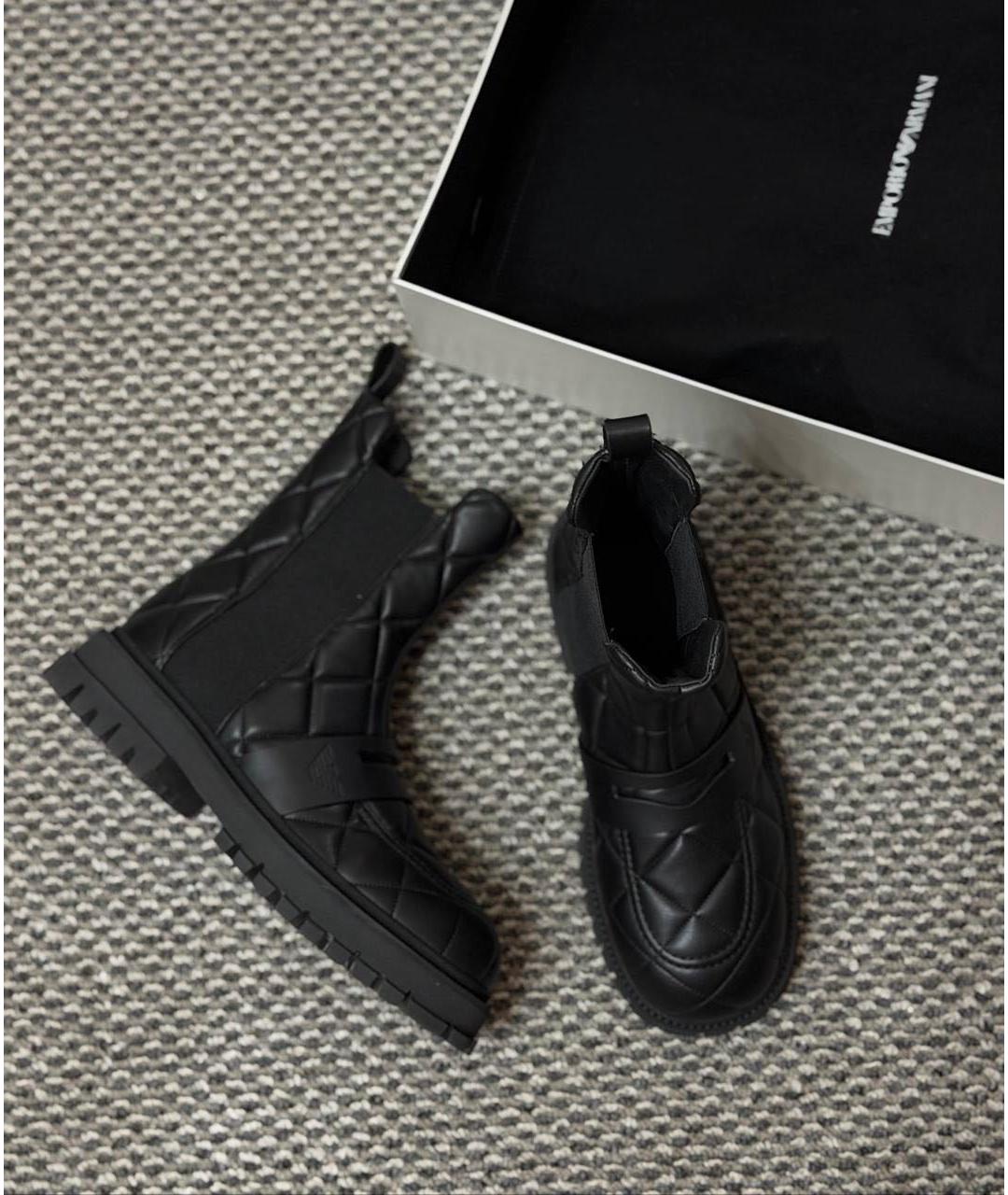 EMPORIO ARMANI Черные высокие ботинки, фото 7