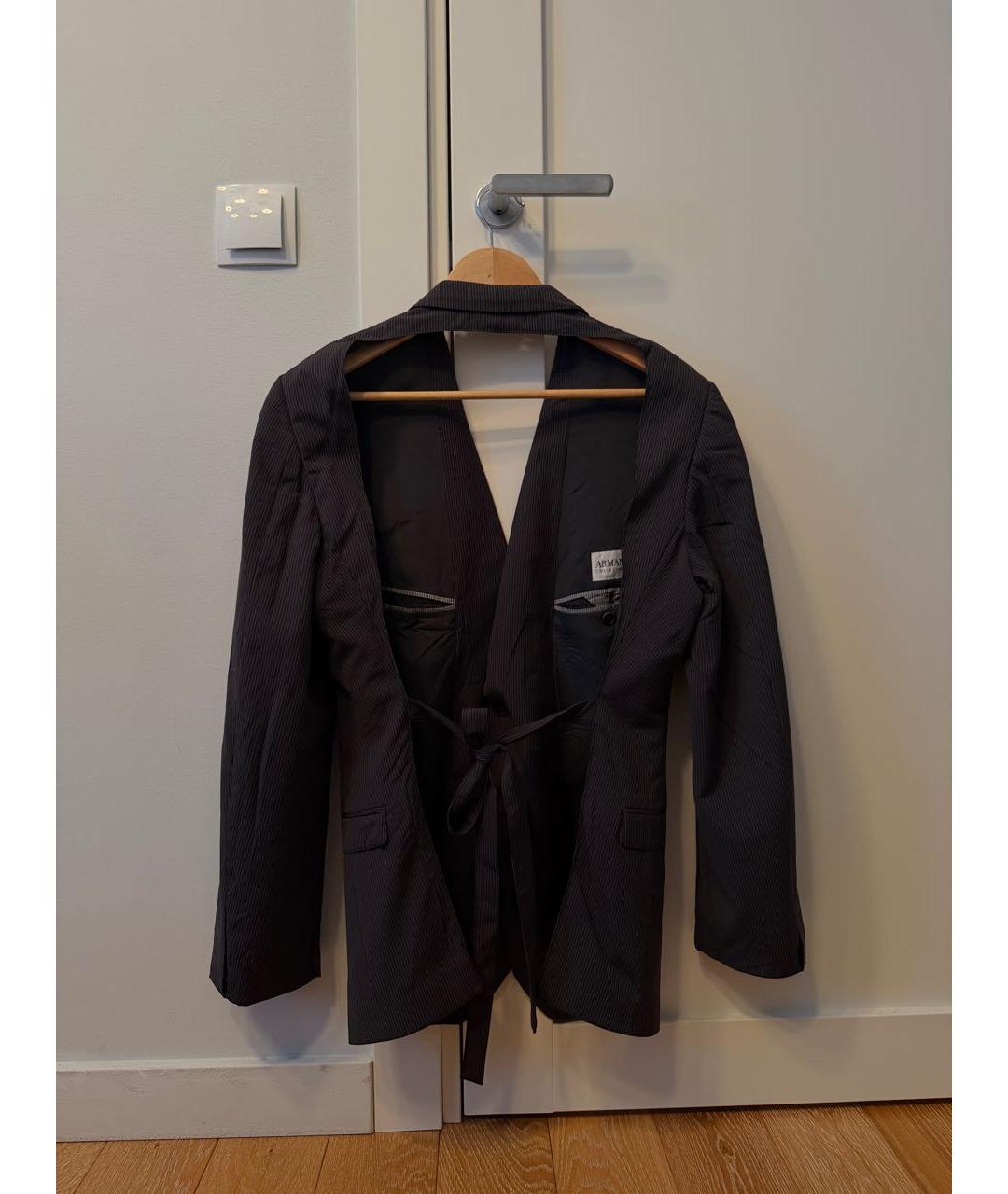 ARMANI COLLEZIONI Черный шерстяной жакет/пиджак, фото 2
