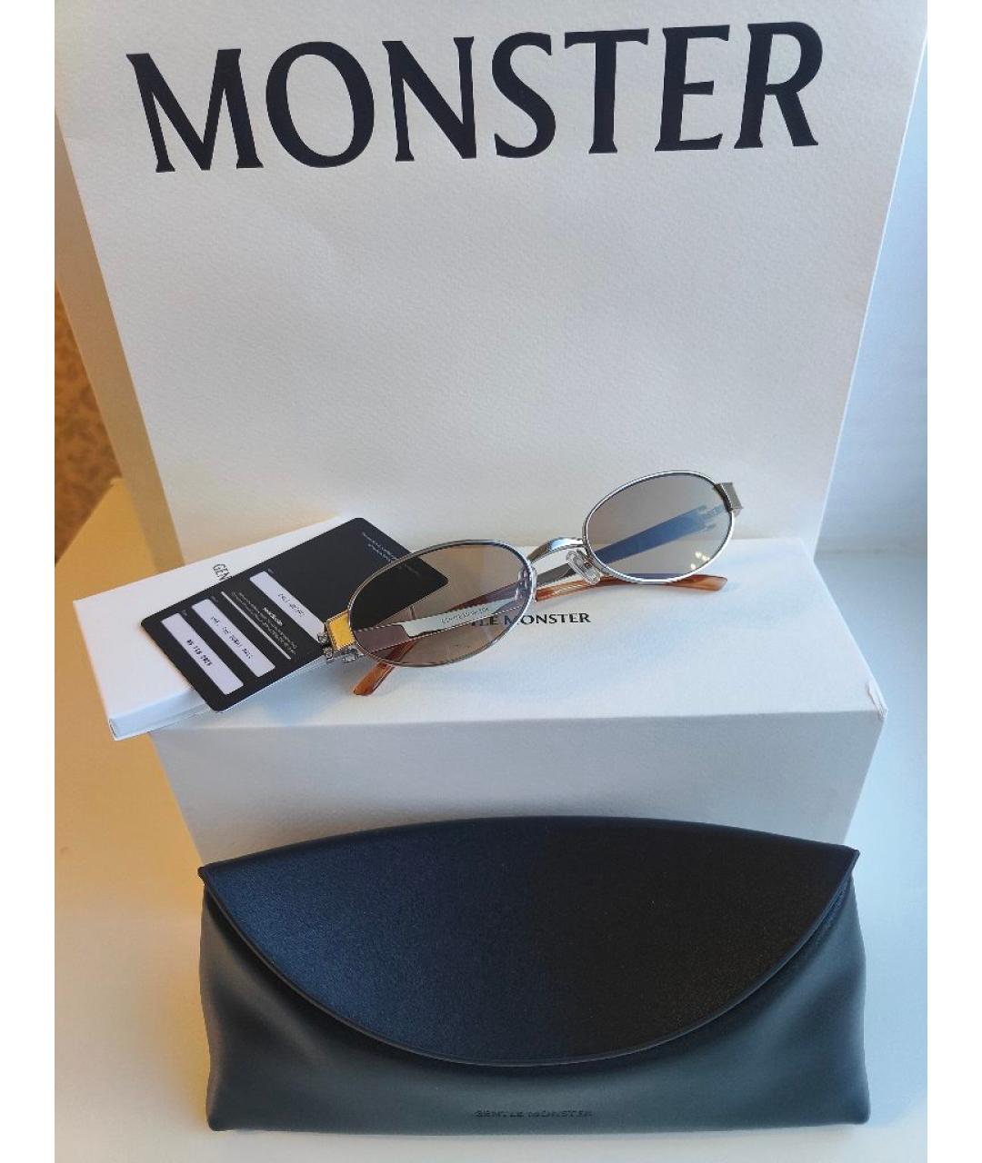 GENTLE MONSTER Коричневые металлические солнцезащитные очки, фото 2