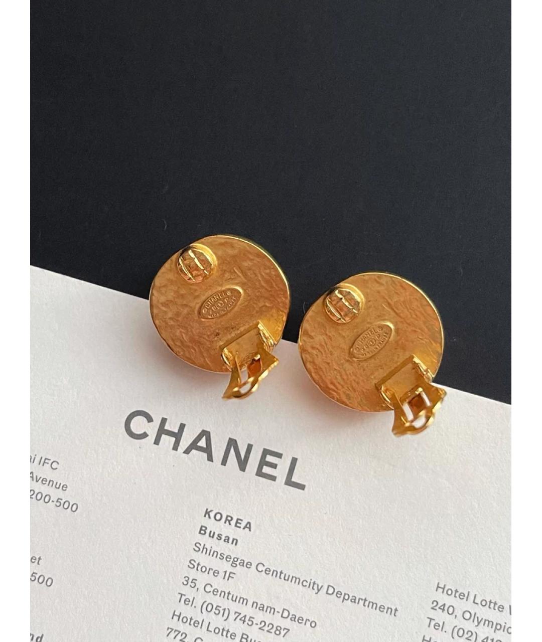 CHANEL Желтые серьги, фото 3