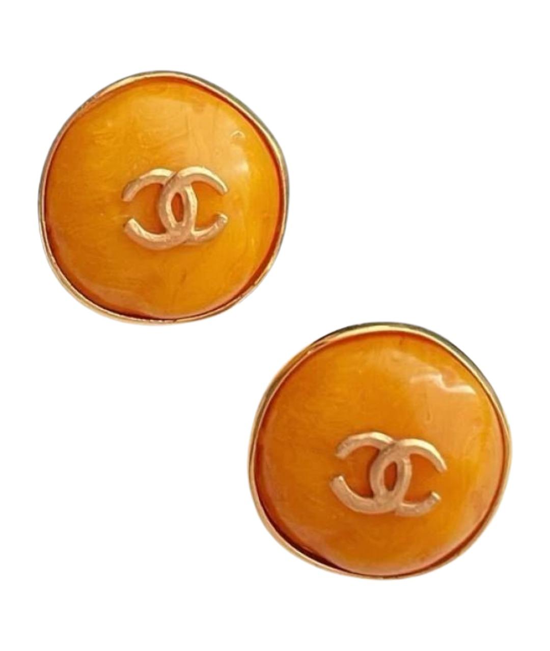 CHANEL Желтые серьги, фото 1