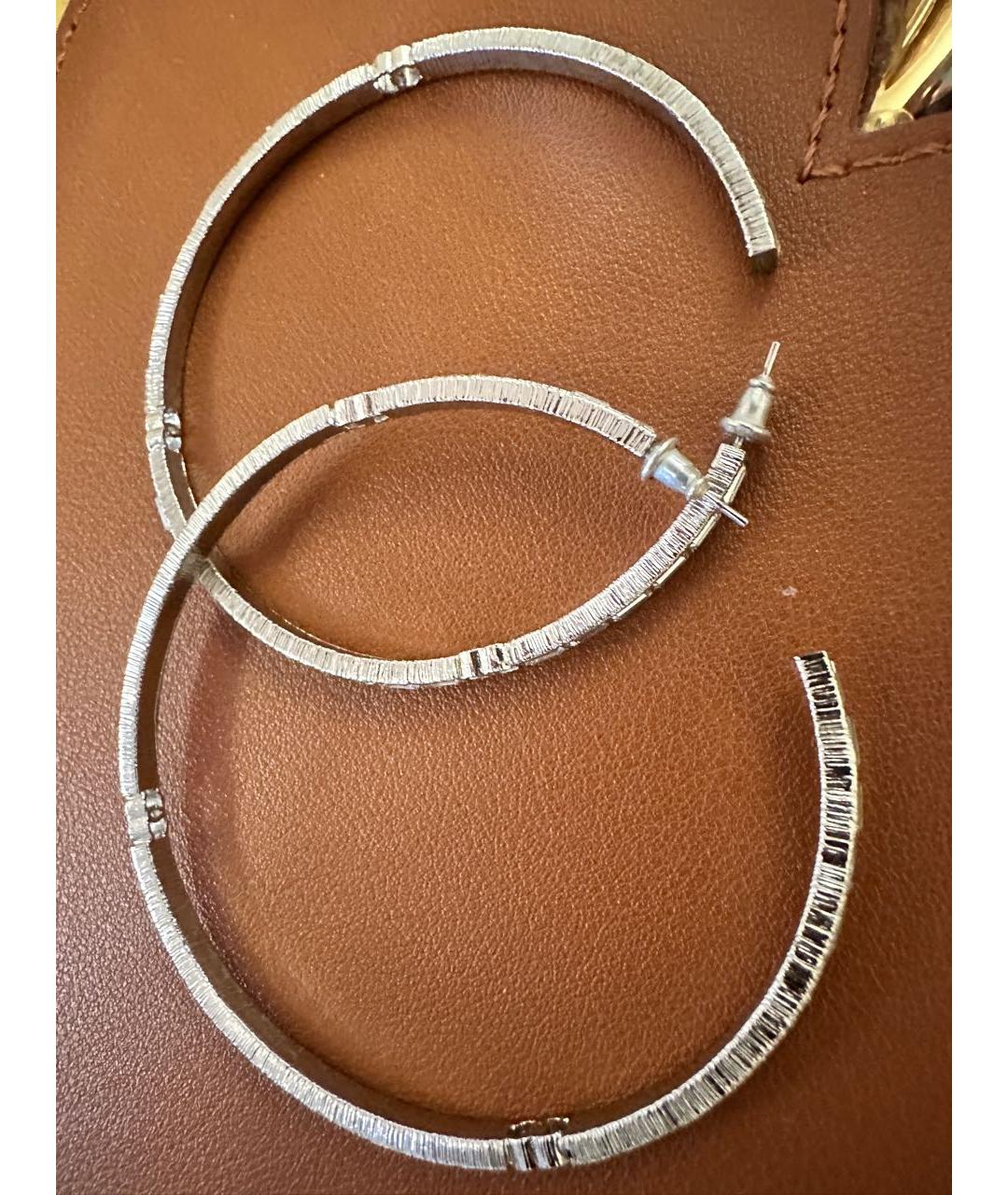 CHANEL Серебряные металлические серьги, фото 7