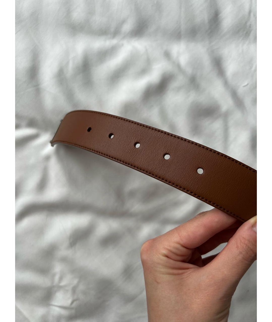 PRADA Коричневый кожаный ремень, фото 5