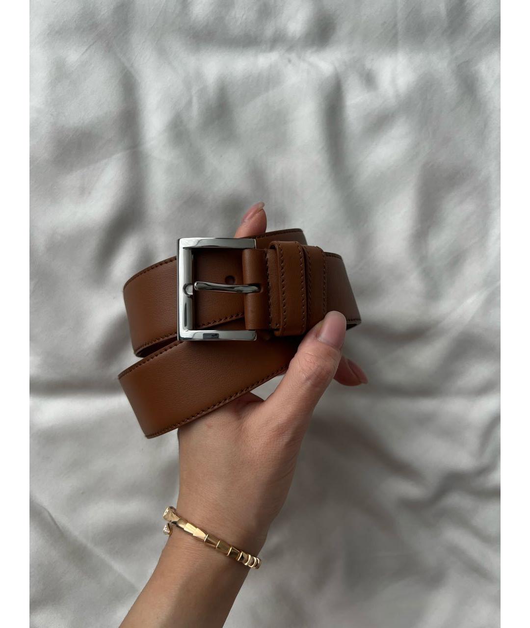 PRADA Коричневый кожаный ремень, фото 3