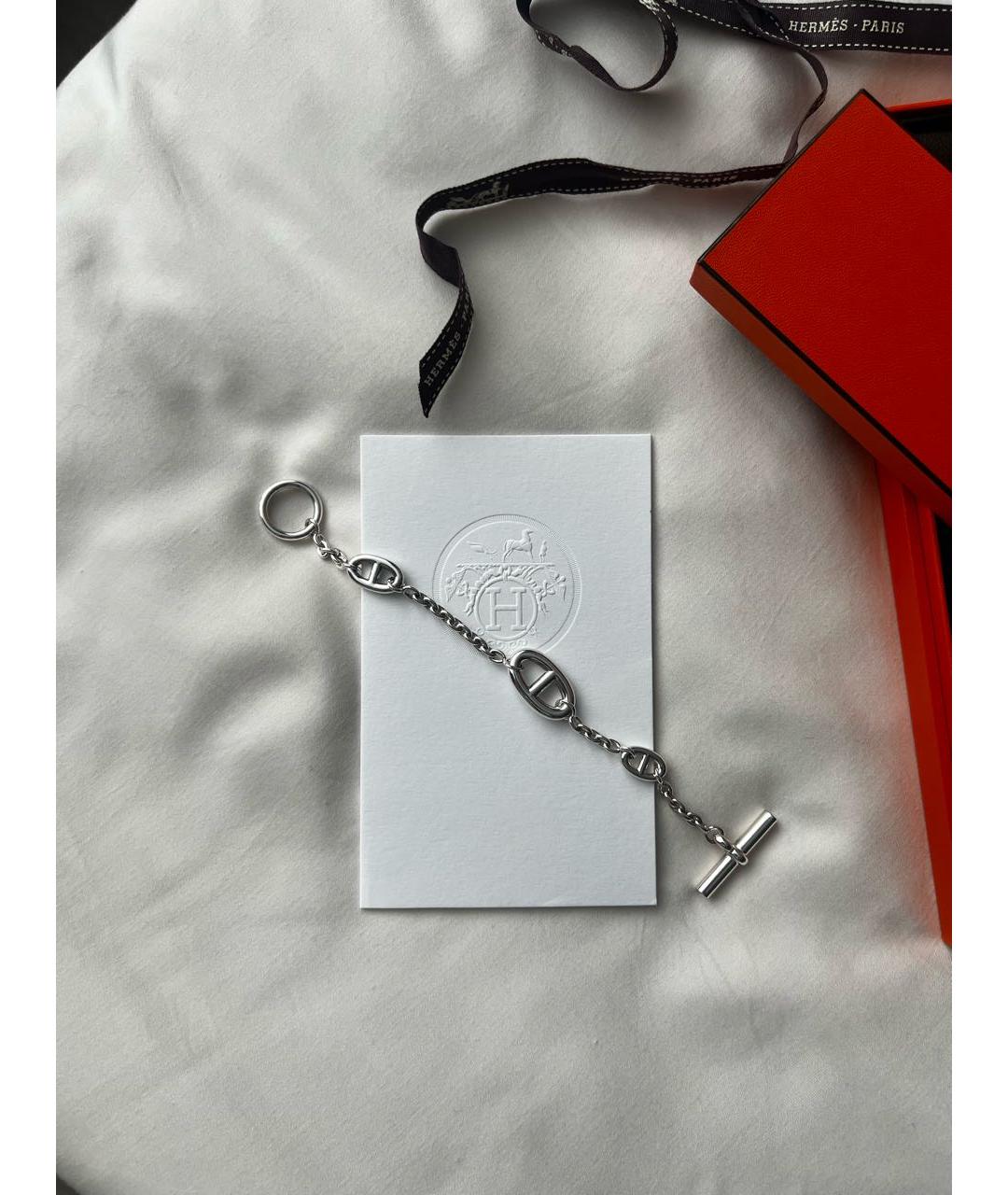 HERMES Серебрянный серебряный браслет, фото 5