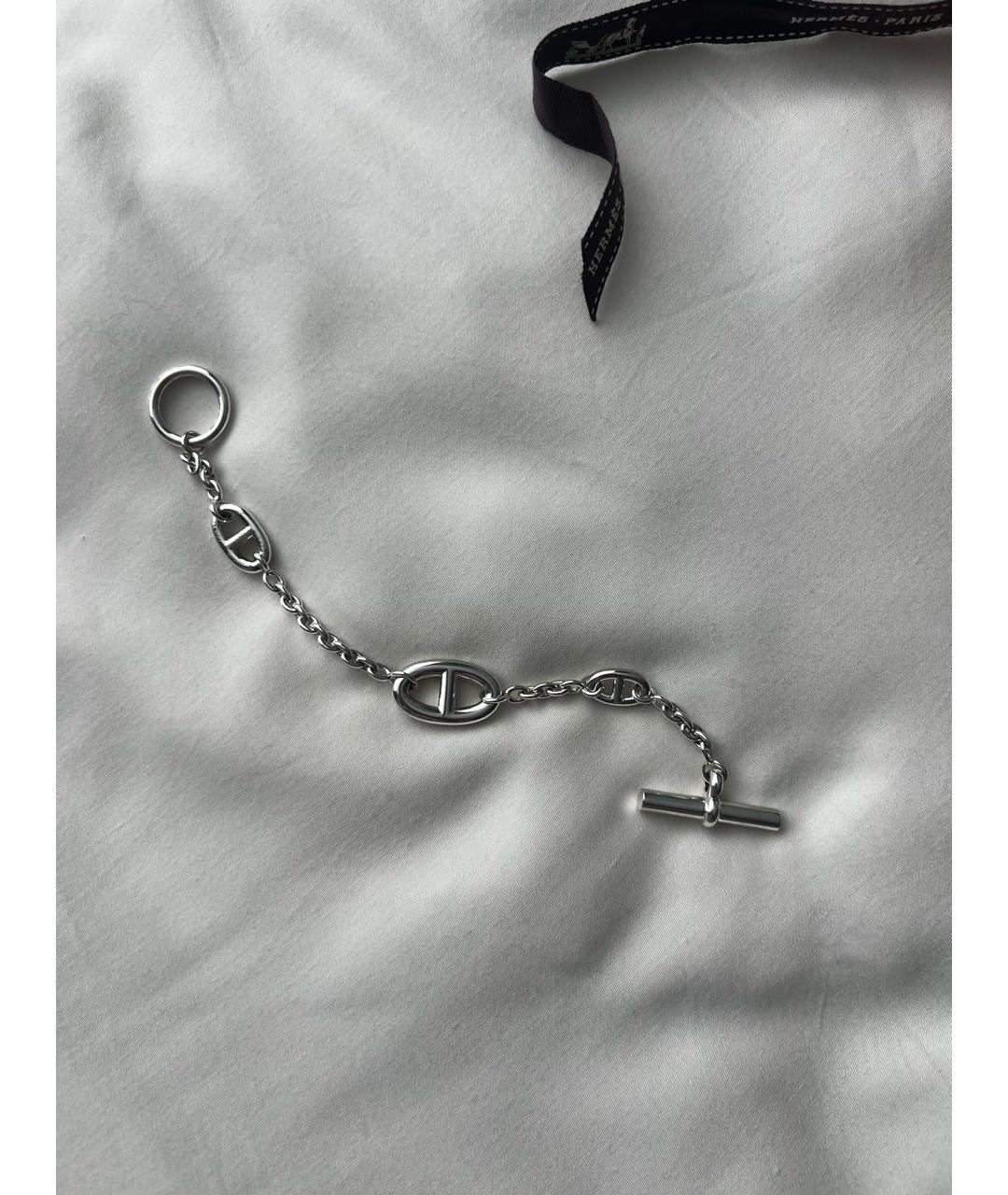 HERMES Серебрянный серебряный браслет, фото 8