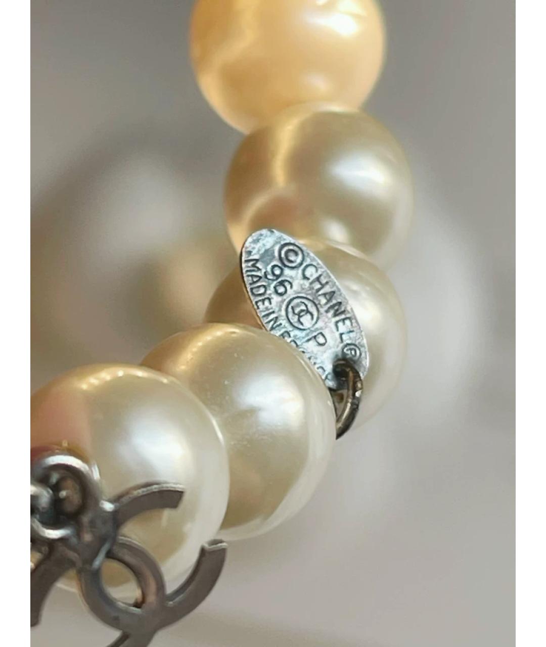CHANEL Белый жемчужный браслет, фото 4