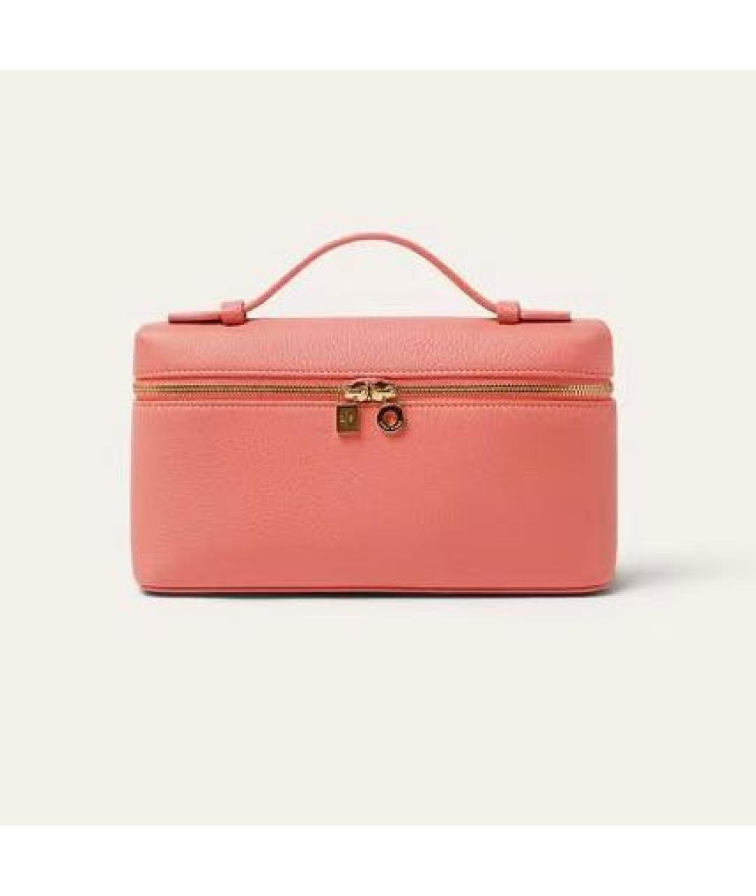 LORO PIANA Коралловая кожаная сумка через плечо, фото 9