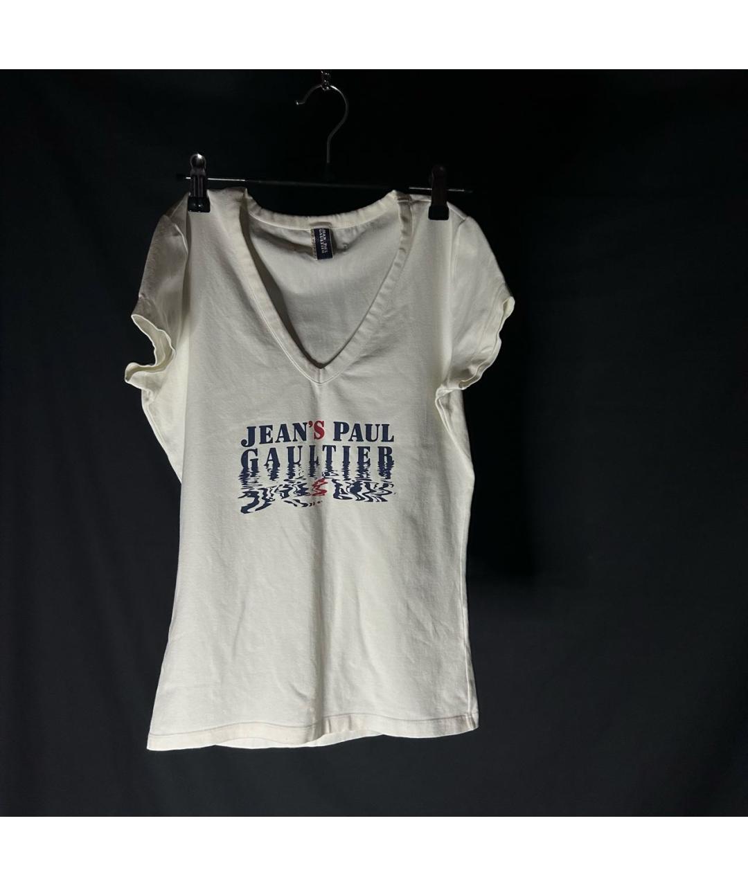 JEAN PAUL GAULTIER Белая хлопковая футболка, фото 8
