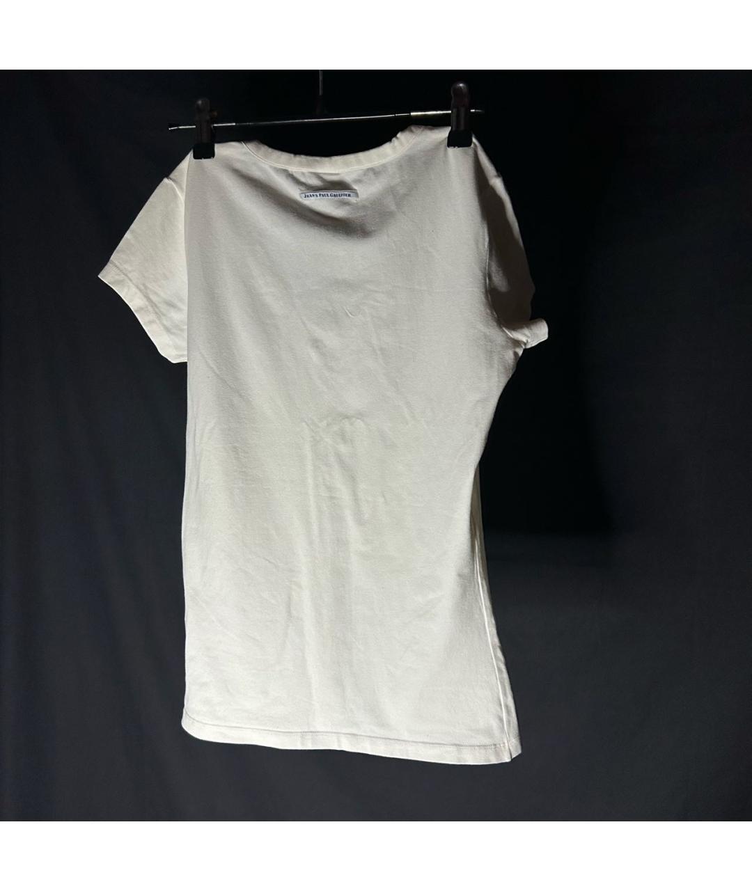 JEAN PAUL GAULTIER Белая хлопковая футболка, фото 3