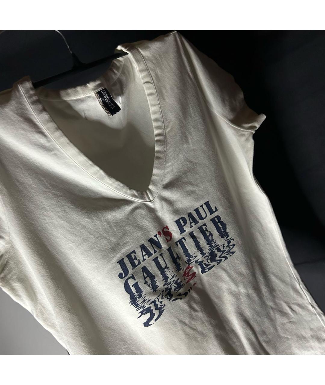 JEAN PAUL GAULTIER Белая хлопковая футболка, фото 6