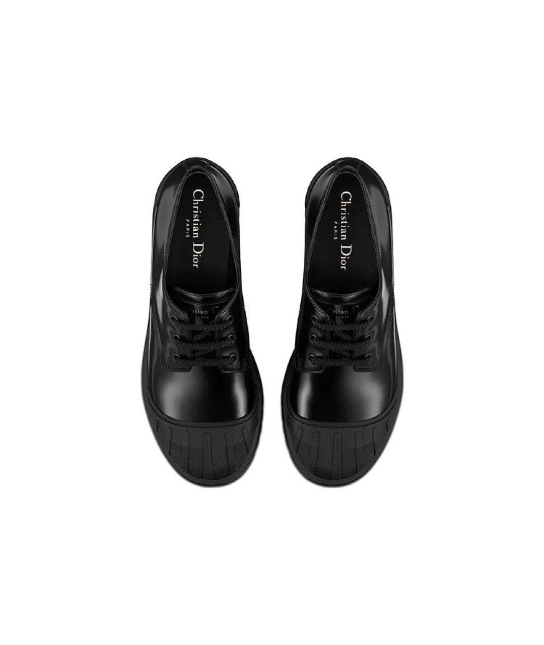 CHRISTIAN DIOR Черные кожаные ботинки, фото 2