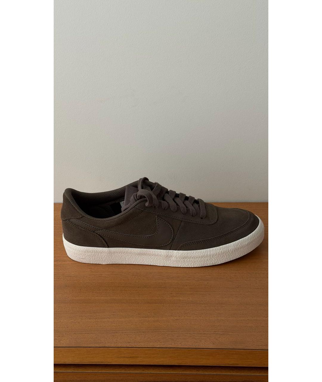 NIKE Коричневые замшевые низкие кроссовки / кеды, фото 9