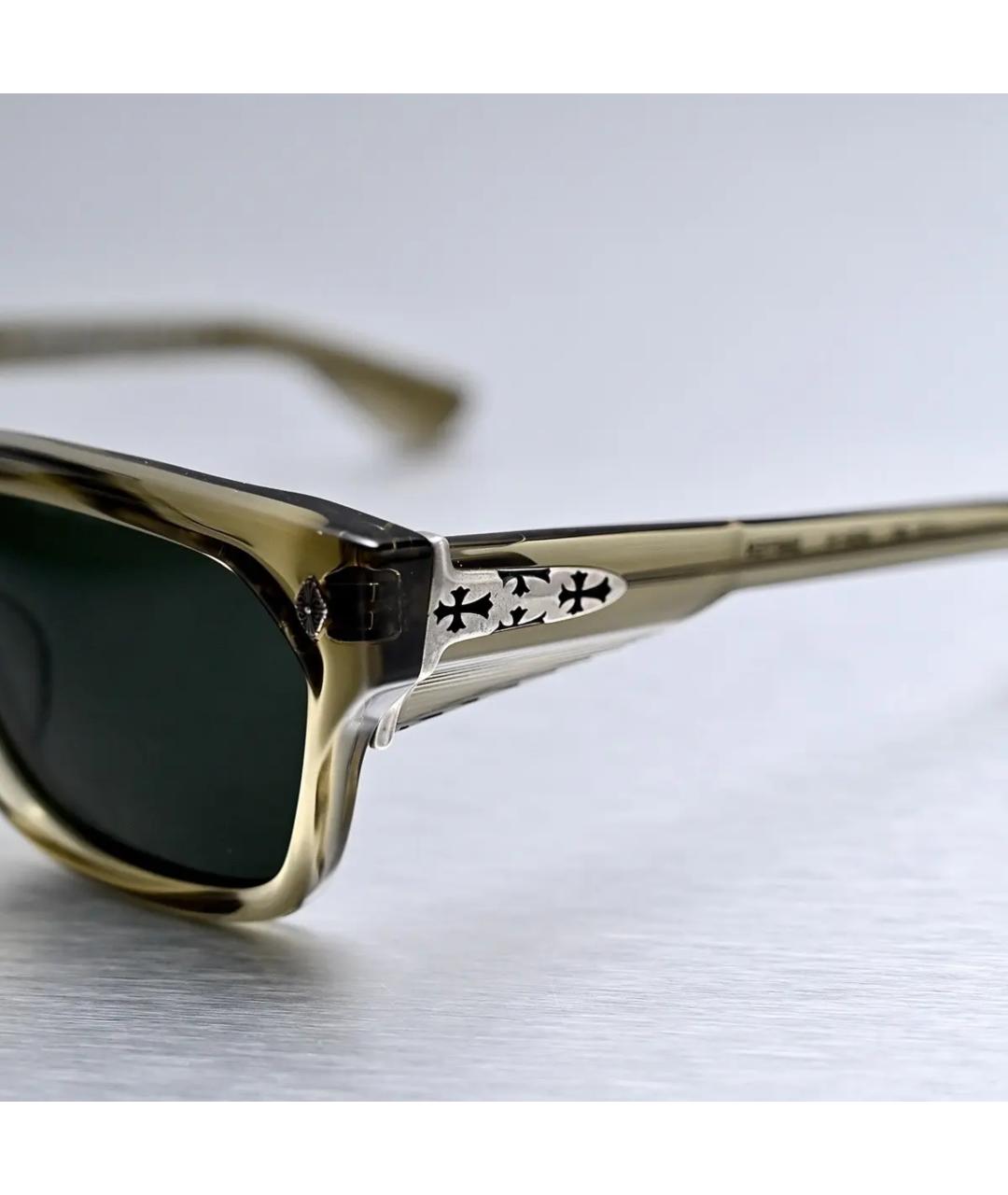 CHROME HEARTS Хаки пластиковые солнцезащитные очки, фото 2