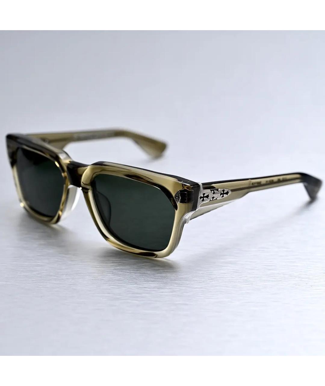 CHROME HEARTS Хаки пластиковые солнцезащитные очки, фото 7