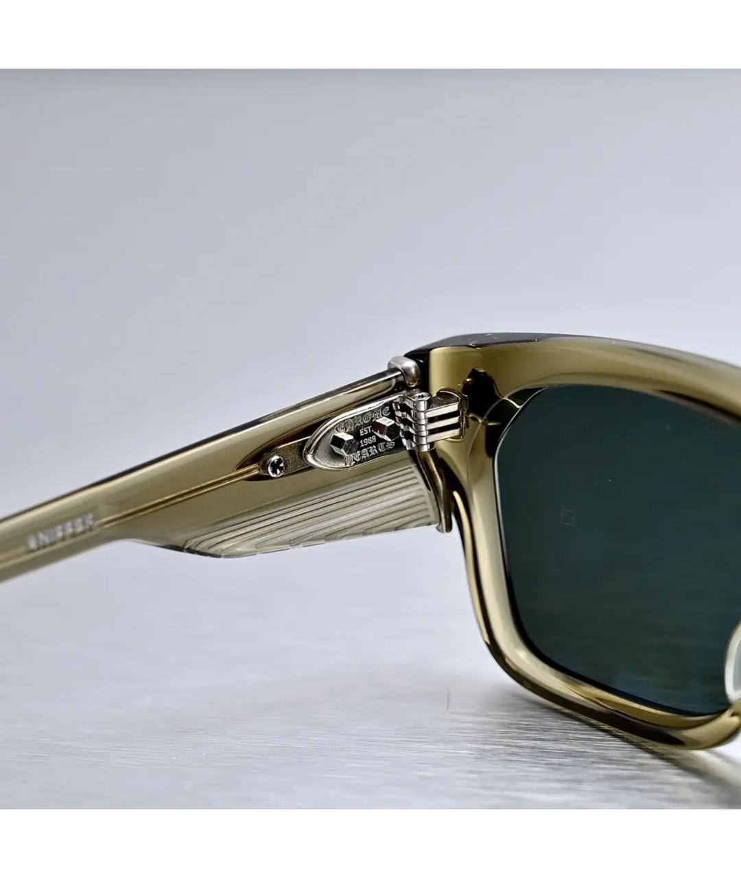 CHROME HEARTS Хаки пластиковые солнцезащитные очки, фото 3