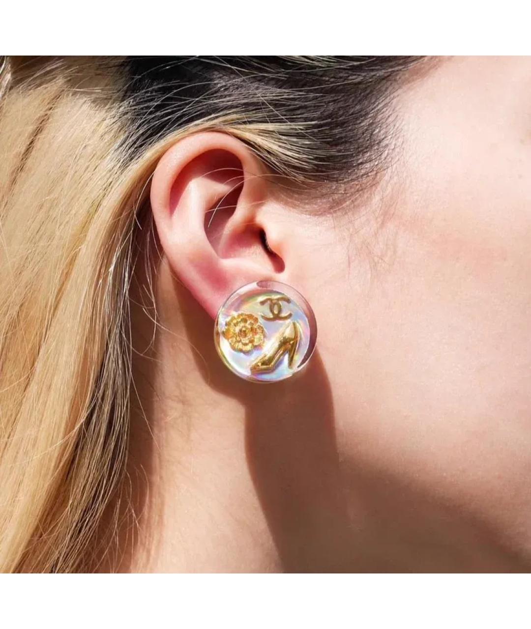 CHANEL Мульти пластиковые серьги, фото 3