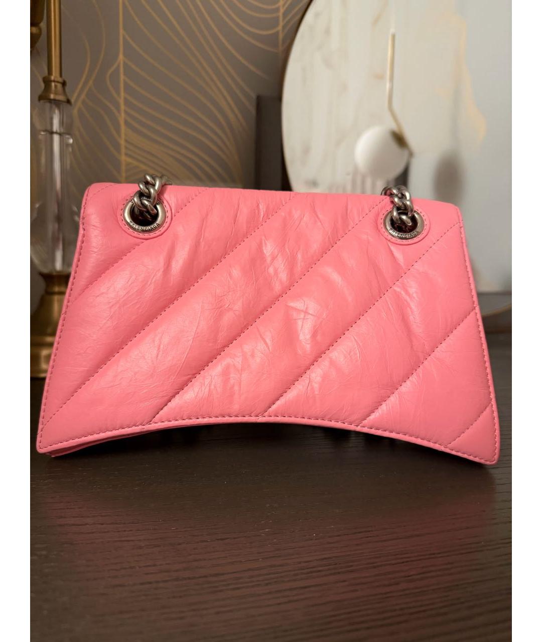 BALENCIAGA Розовая кожаная сумка через плечо, фото 3