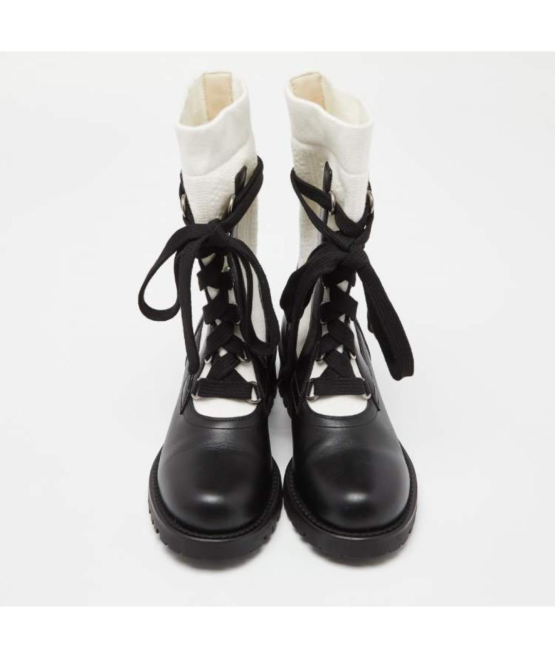 CHRISTIAN DIOR Черные кожаные полусапоги, фото 3