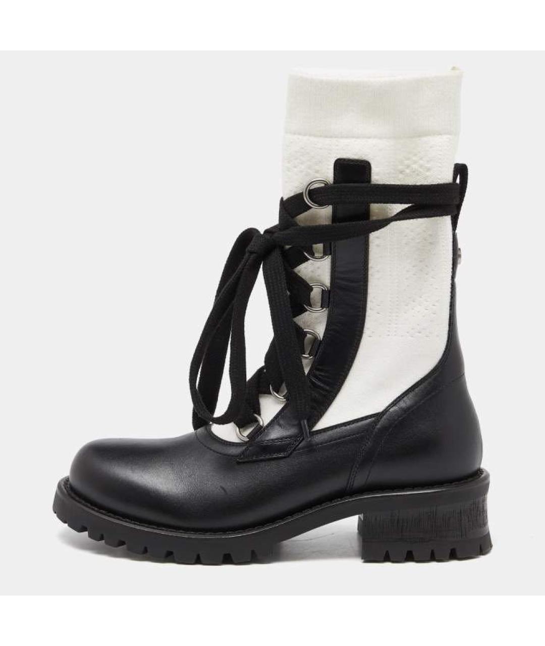 CHRISTIAN DIOR Черные кожаные полусапоги, фото 8