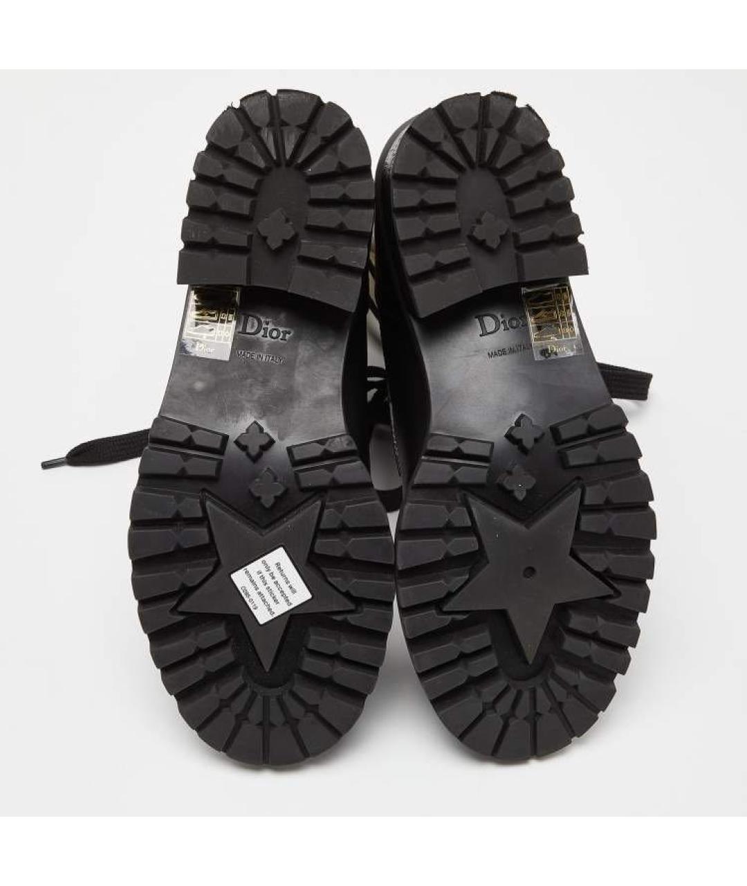 CHRISTIAN DIOR Черные кожаные полусапоги, фото 6