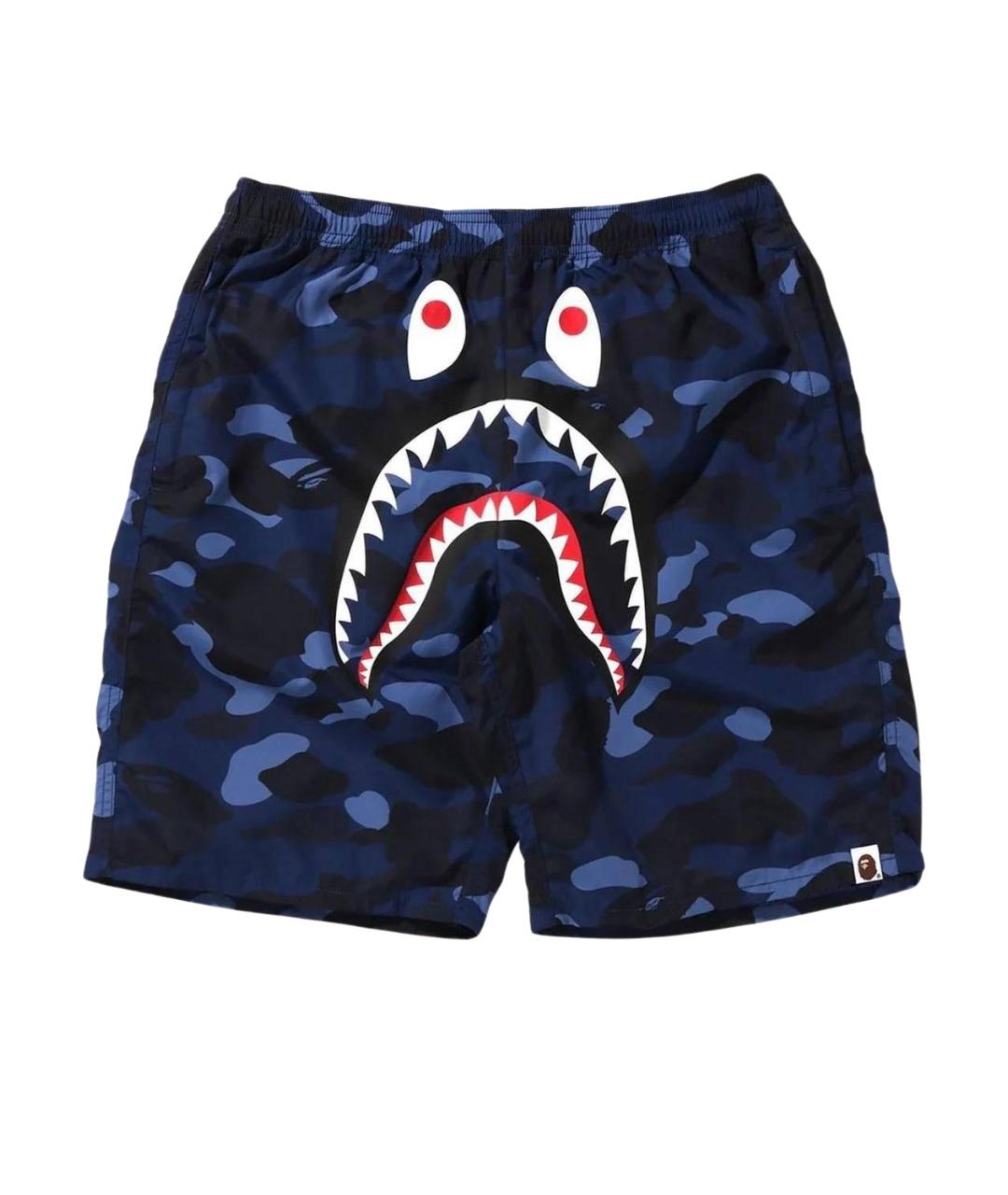 BAPE Синие хлопковые шорты, фото 1