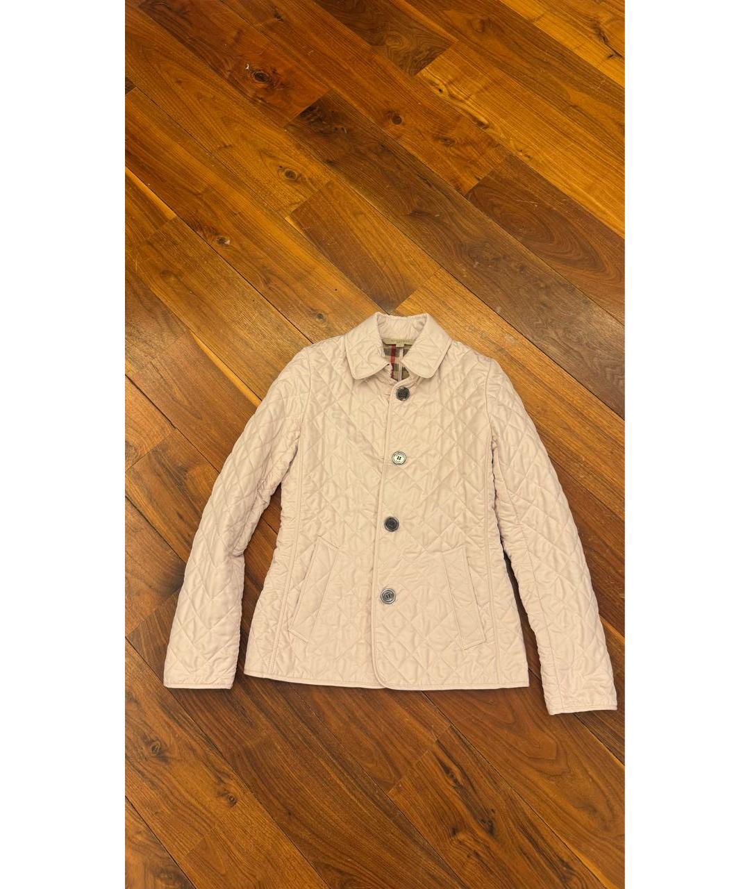 BURBERRY Розовая полиэстеровая куртка, фото 8